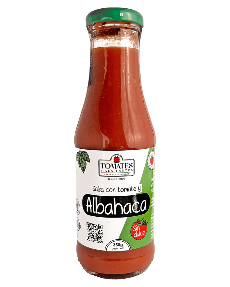 Salsa de Tomate con Abahaca 350 gr Villa Santos